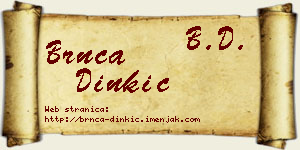 Brnča Dinkić vizit kartica